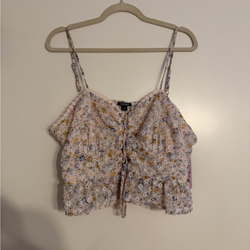 Wild Fable Floral Lace-Trimmed Women’s Top